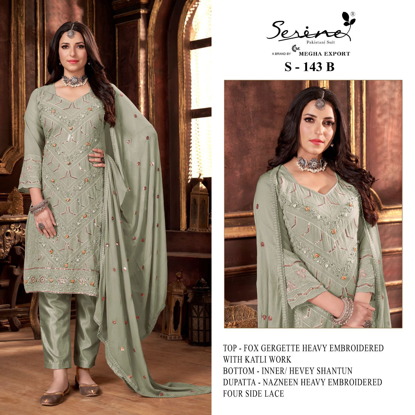 S 143 A To D By Serine Pakistani Suits Catalog
